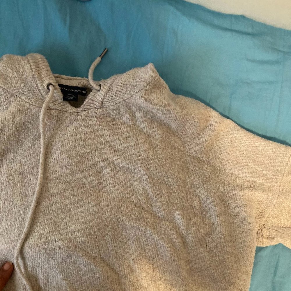 White cropped sweater